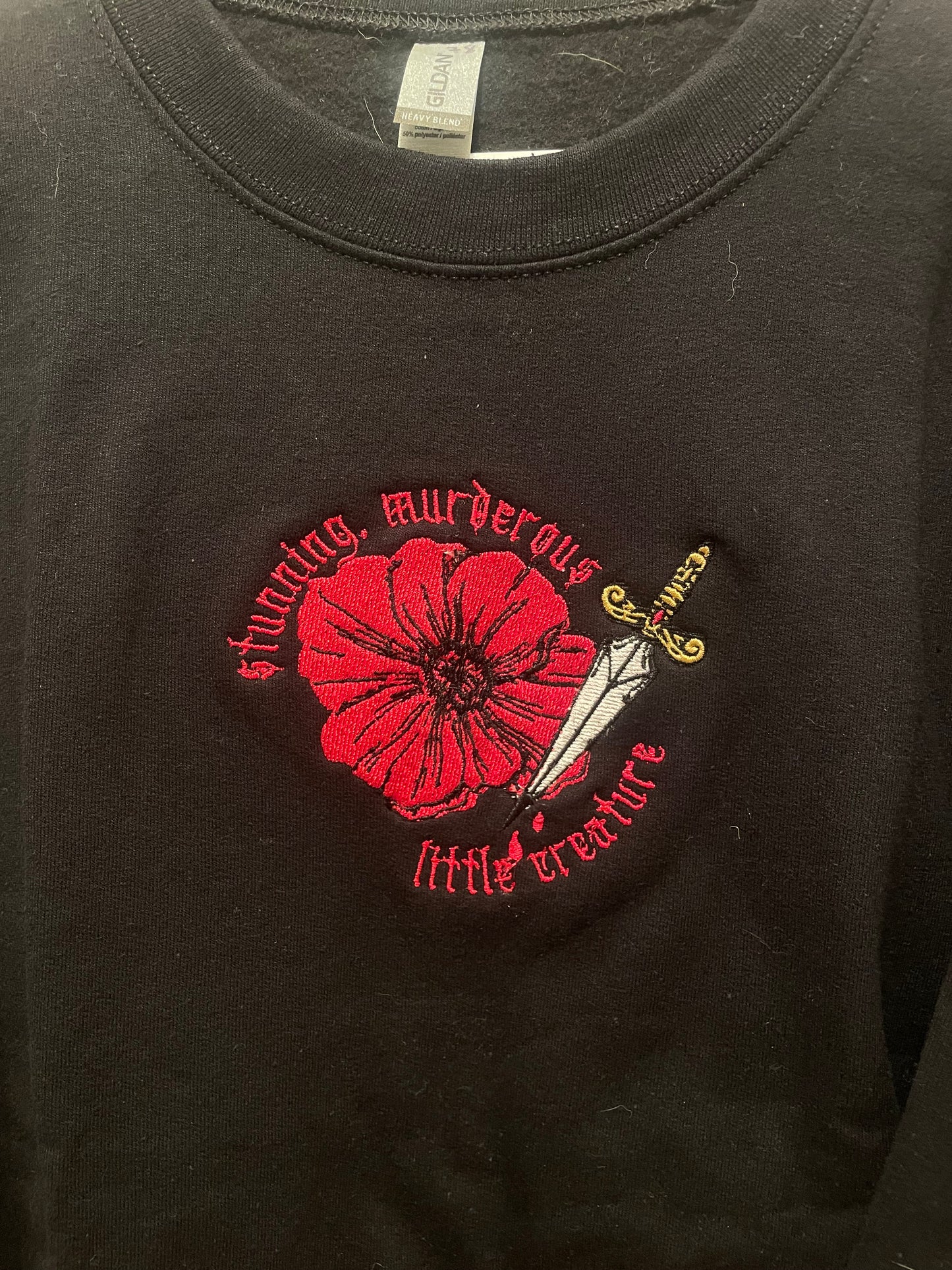 Poppy's Dagger Crewneck ***SAMPLE/IMPERFECT SIZE L***